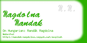 magdolna mandak business card